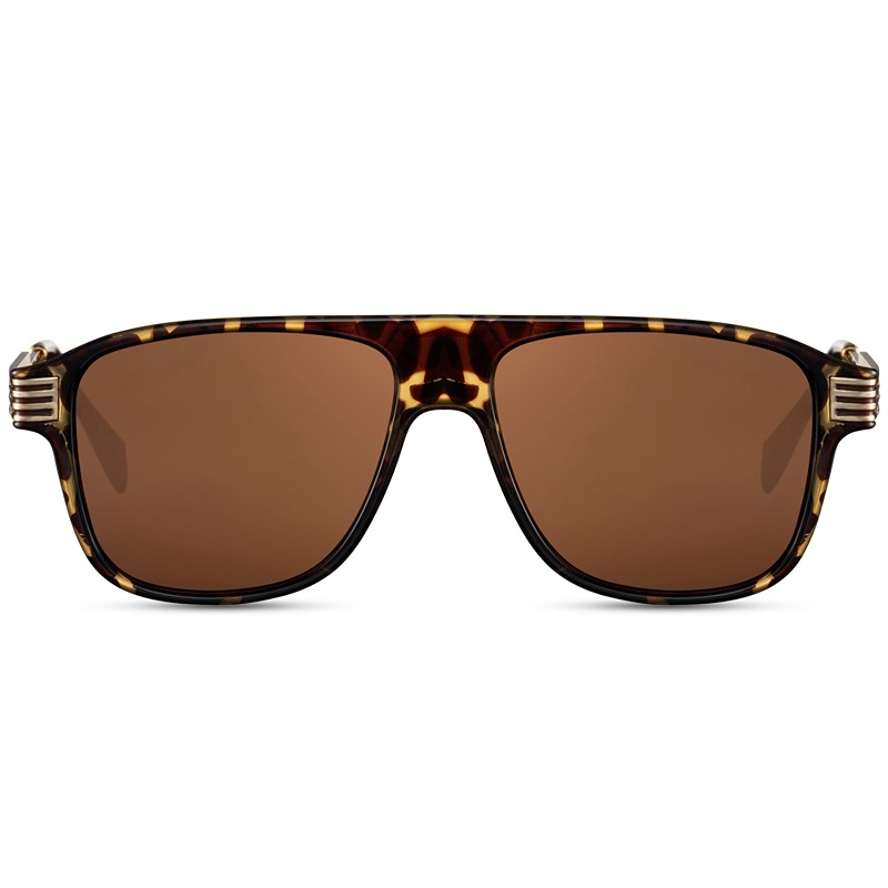 🍃Sustainable millionaire sunglasses - Tourcoing | Brown turtle frame & brown lenses
